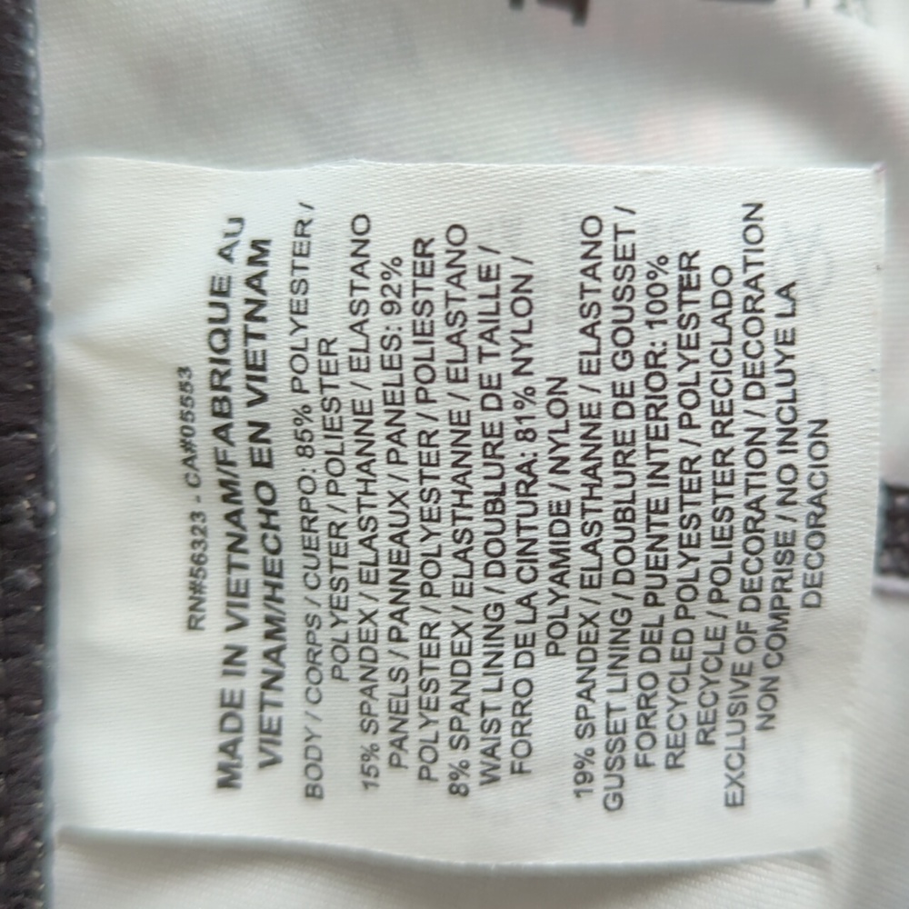 Nike Dri-Fit Workout Capri Pants LARGE Black Multi - Picture 4 of 16